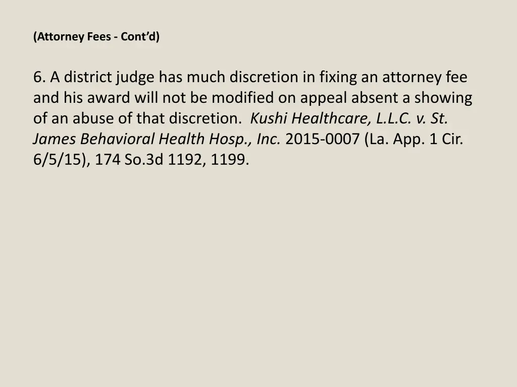 attorney fees cont d 1