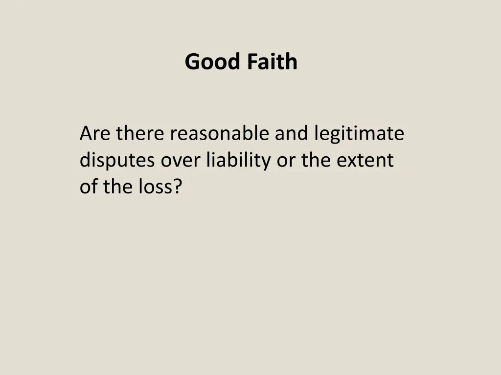 good faith