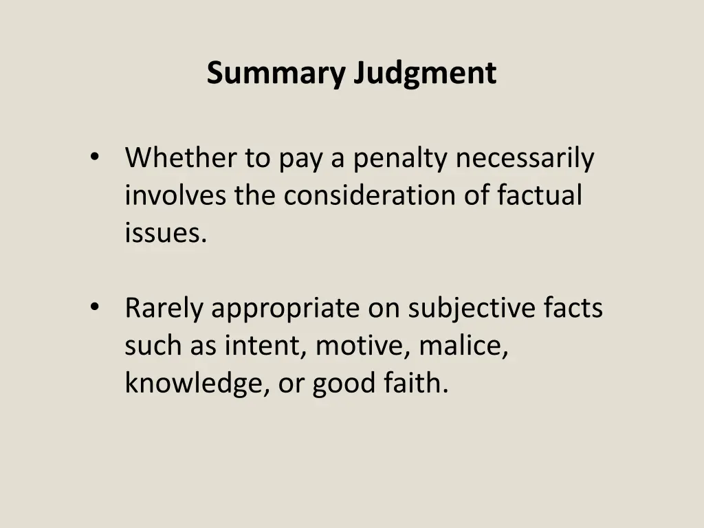 summary judgment