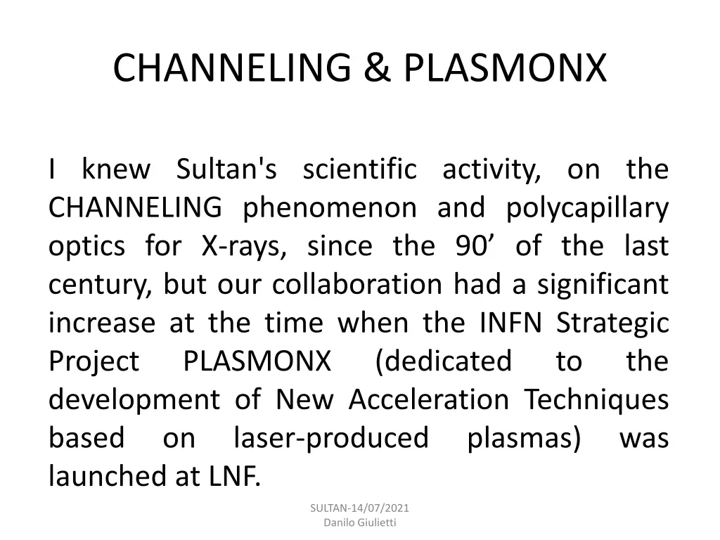 channeling plasmonx
