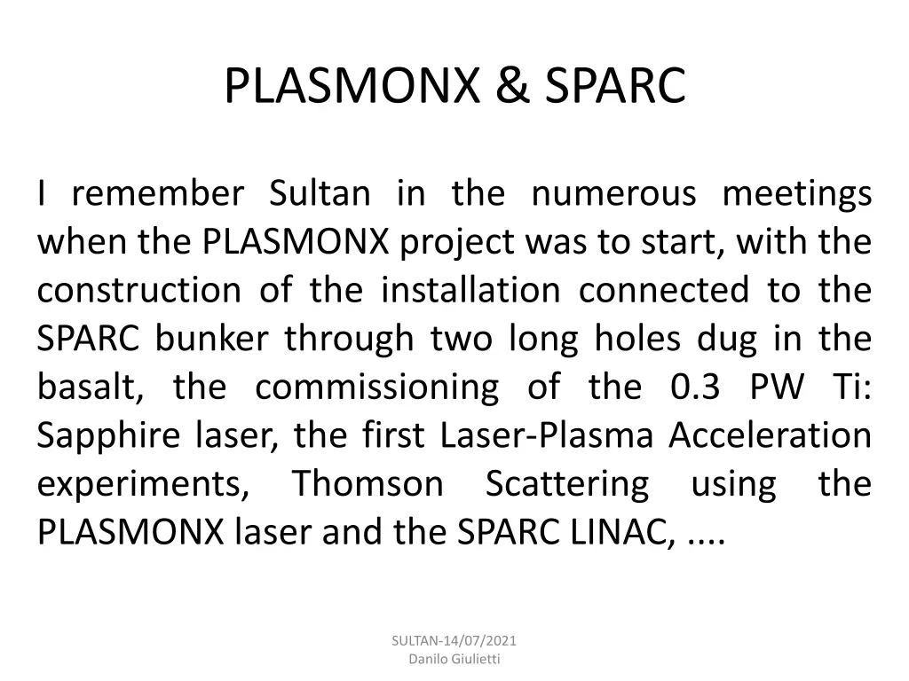 plasmonx sparc