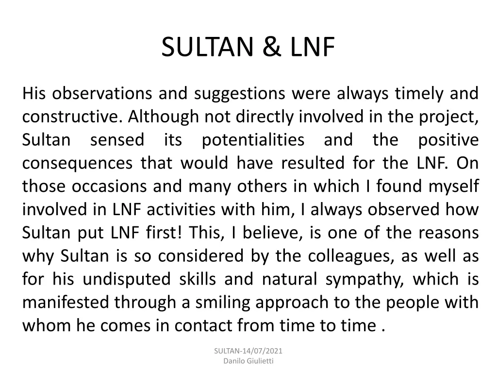 sultan lnf
