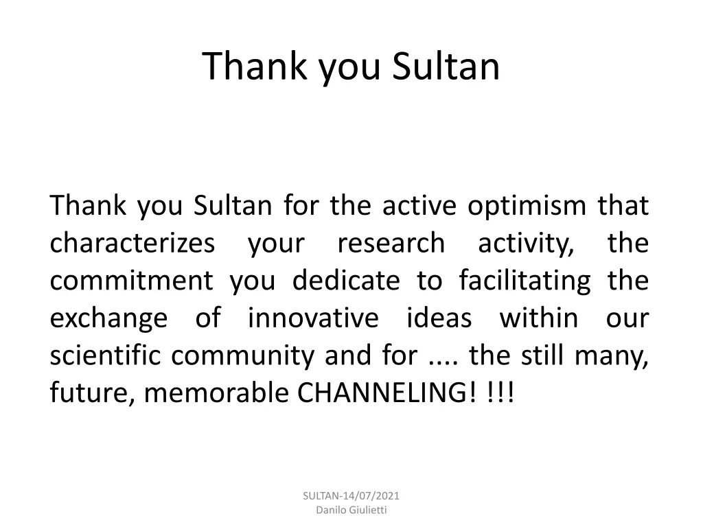 thank you sultan