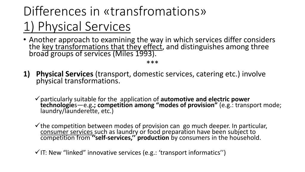 differences in transfromations 1 physical