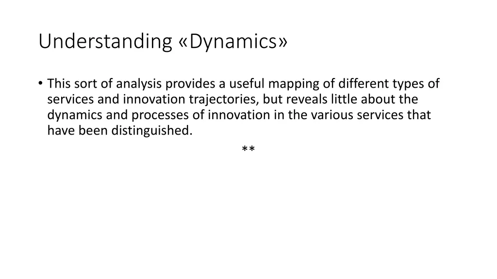 understanding dynamics