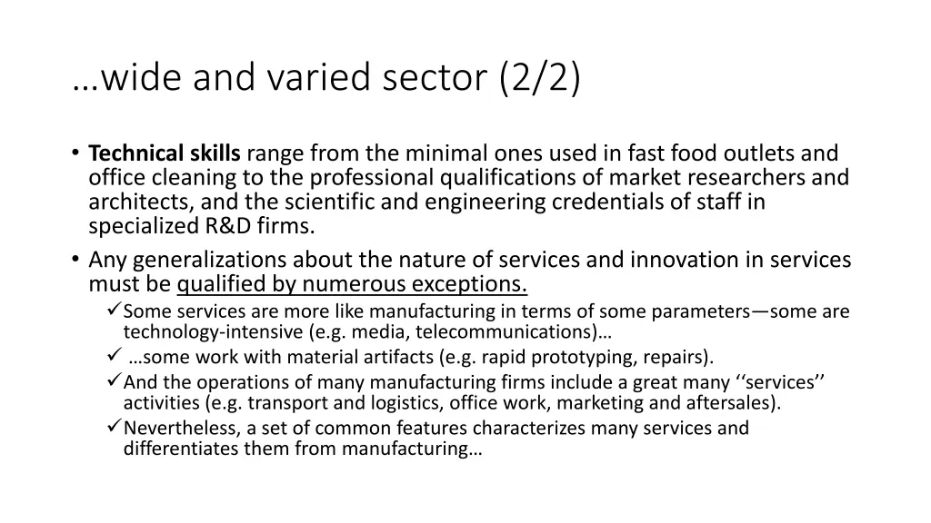 wide and varied sector 2 2
