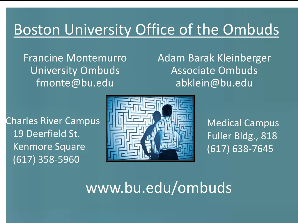 boston university office of the ombuds 1
