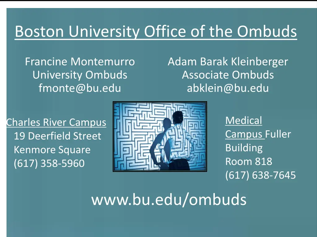 boston university office of the ombuds