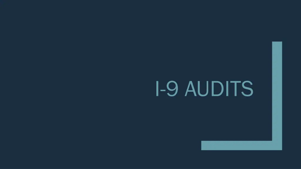 i 9 audits