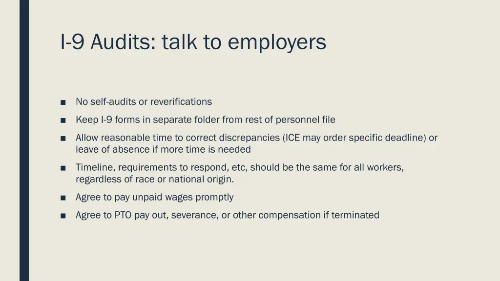 i 9 audits talk to employers
