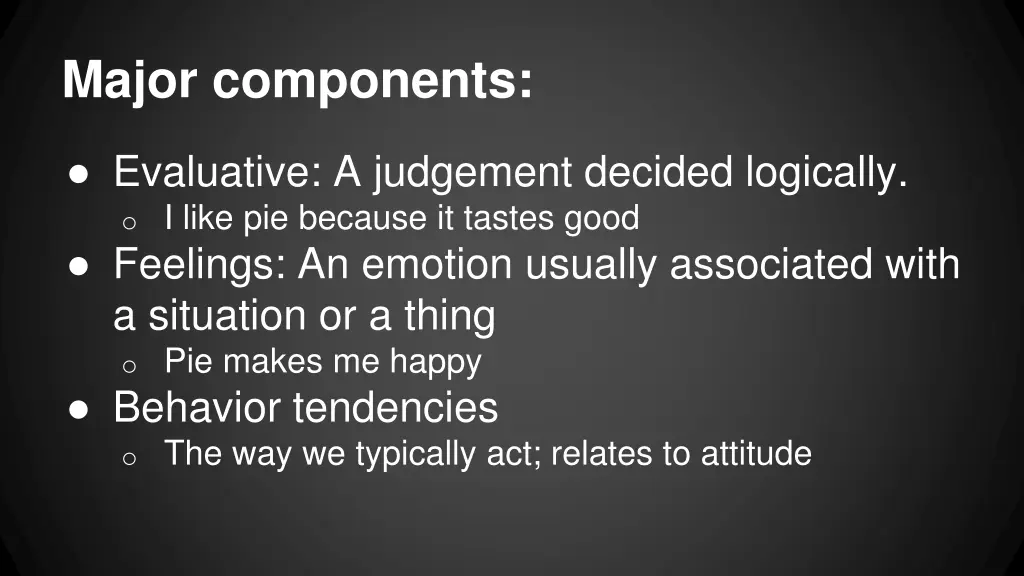 major components
