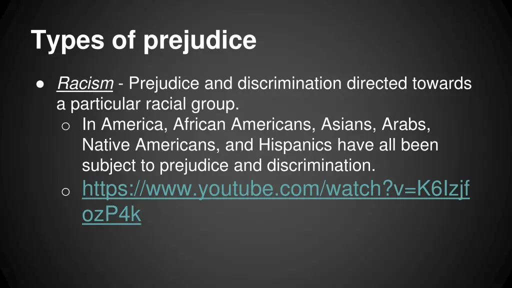 types of prejudice 1