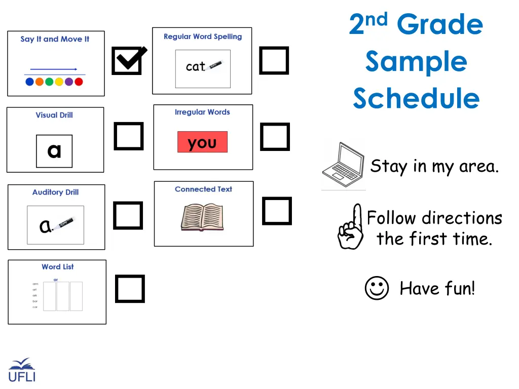 2 nd grade sample schedule 1