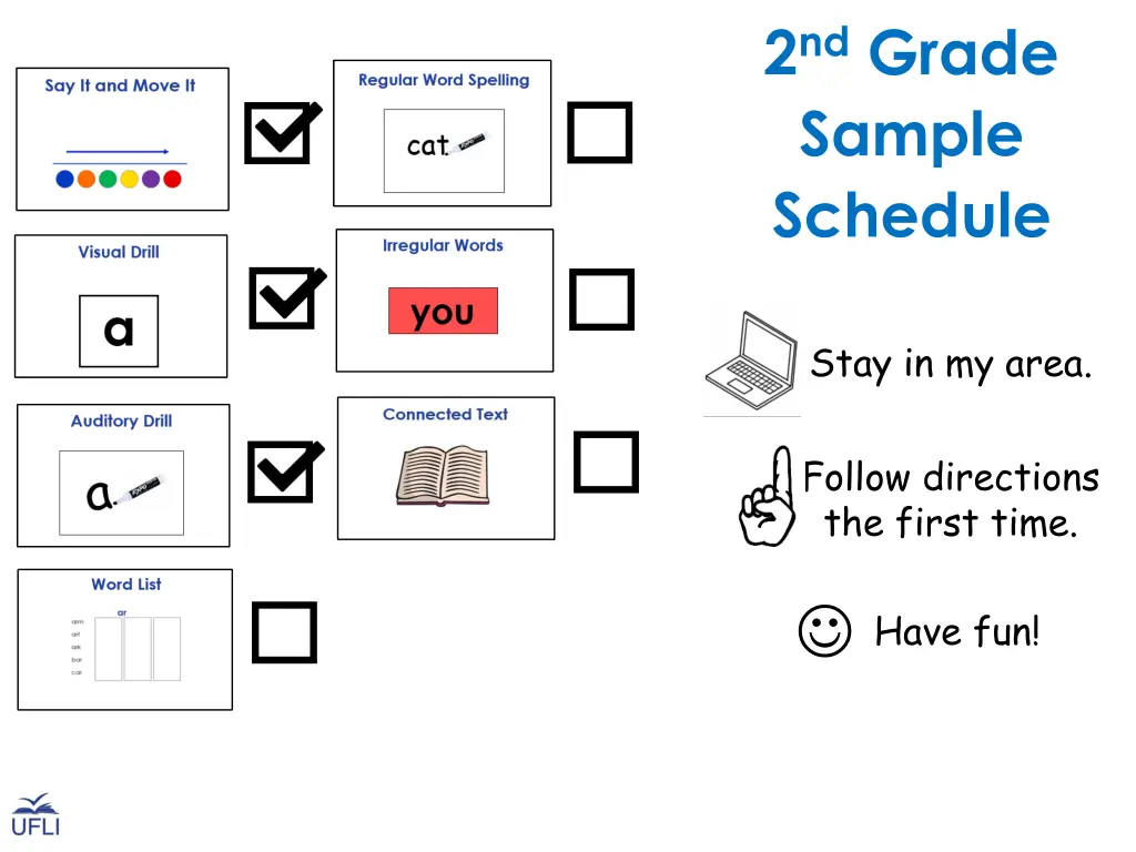 2 nd grade sample schedule 3