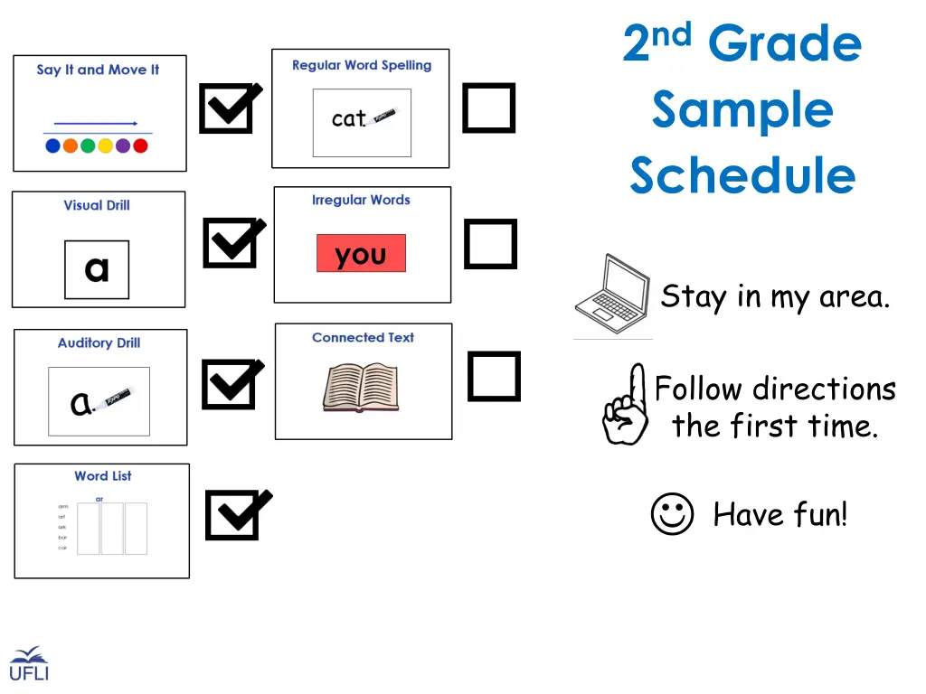 2 nd grade sample schedule 4
