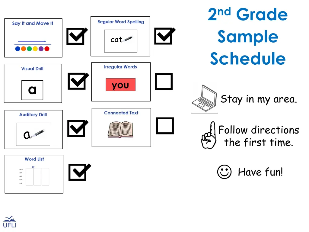 2 nd grade sample schedule 5