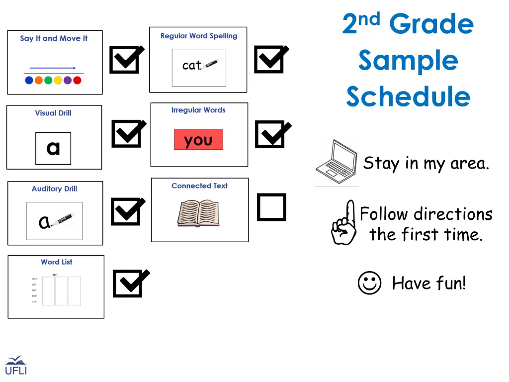 2 nd grade sample schedule 6