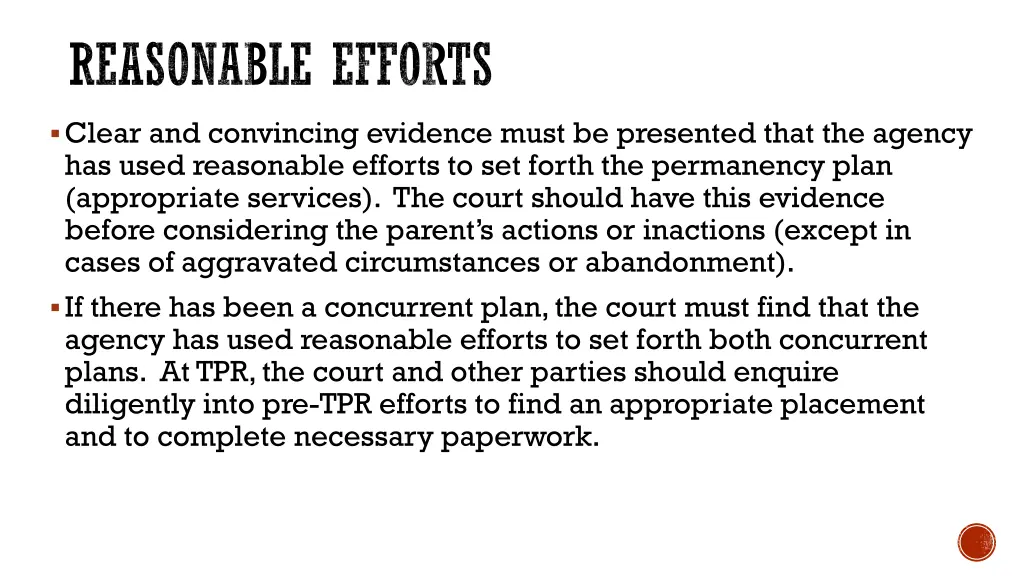 reasonable efforts