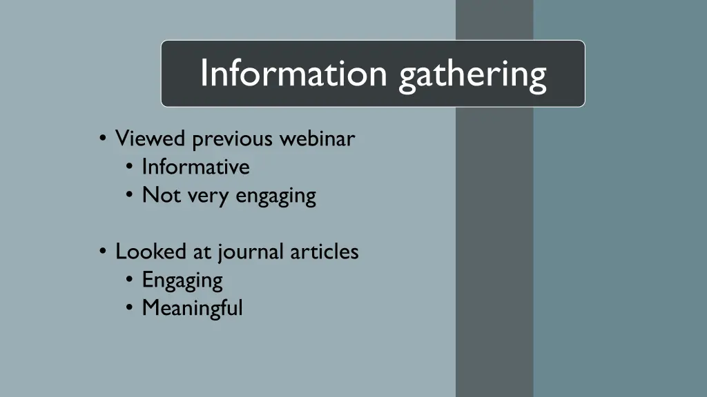 information gathering
