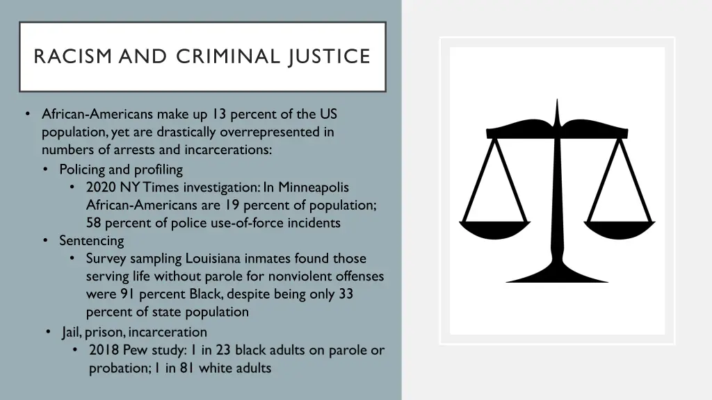 racism and criminal justice