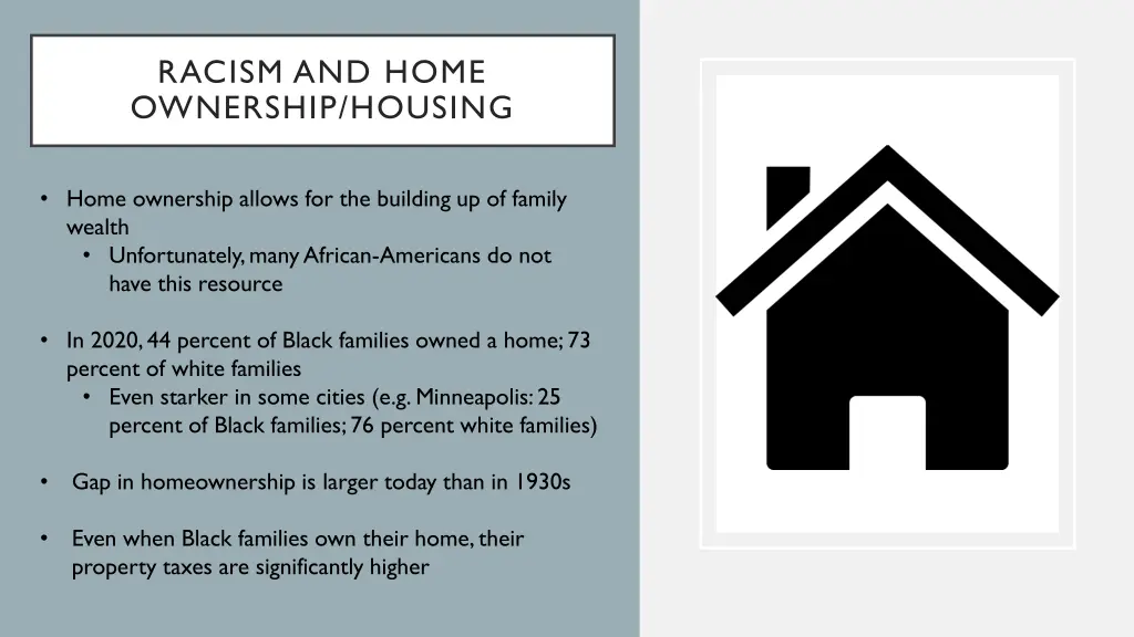 racism and home ownership housing