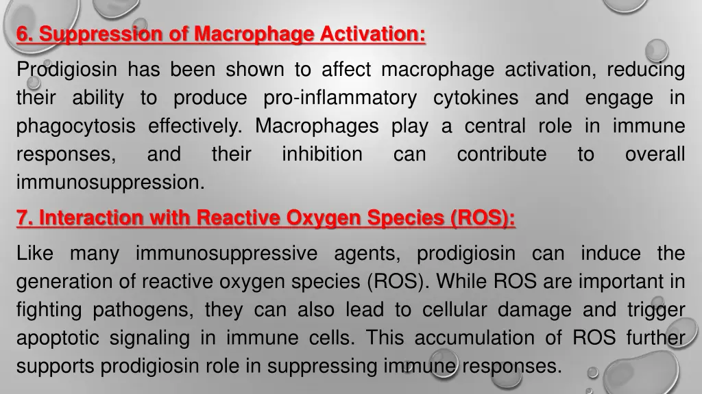 6 suppression of macrophage activation