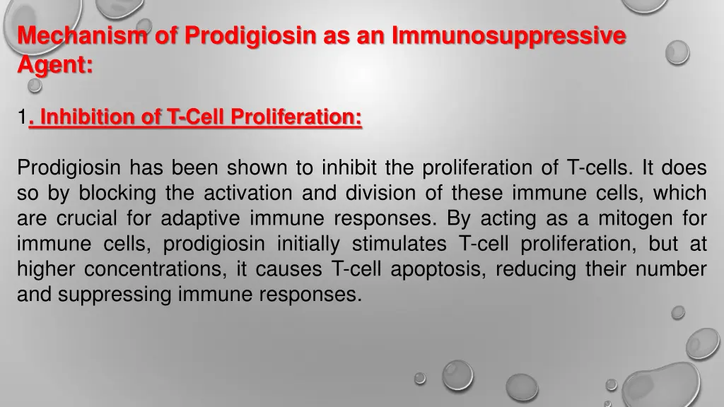 mechanism of prodigiosin as an immunosuppressive