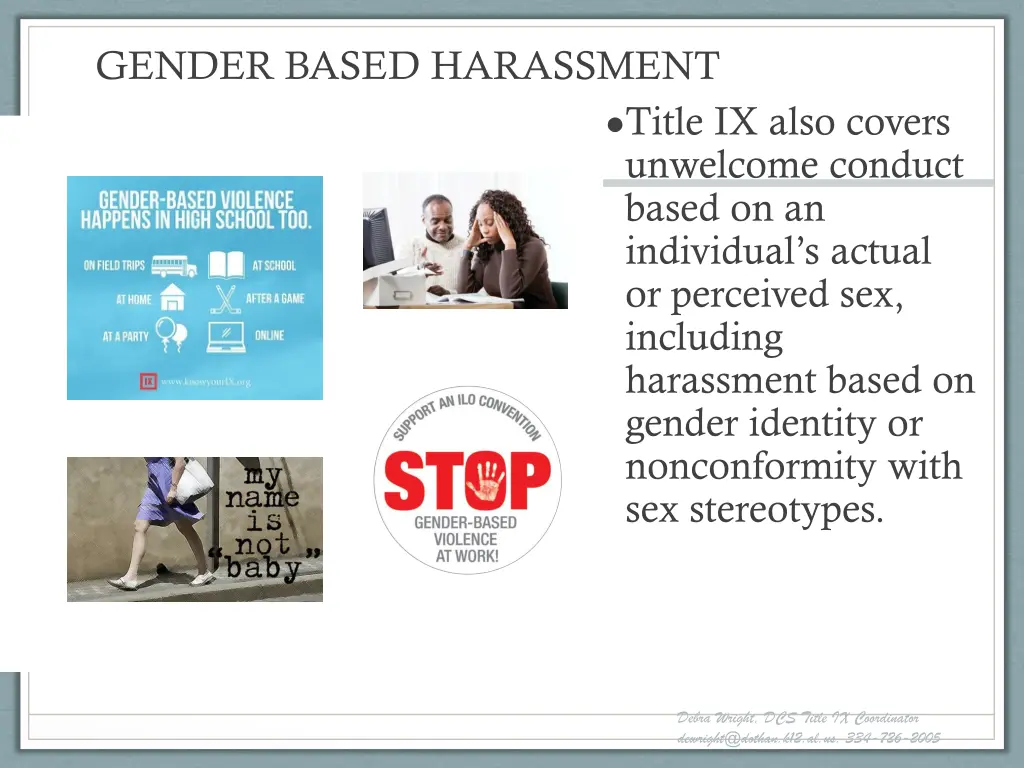 gender based harassment