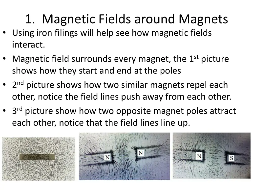 1 magnetic fields around magnets using iron
