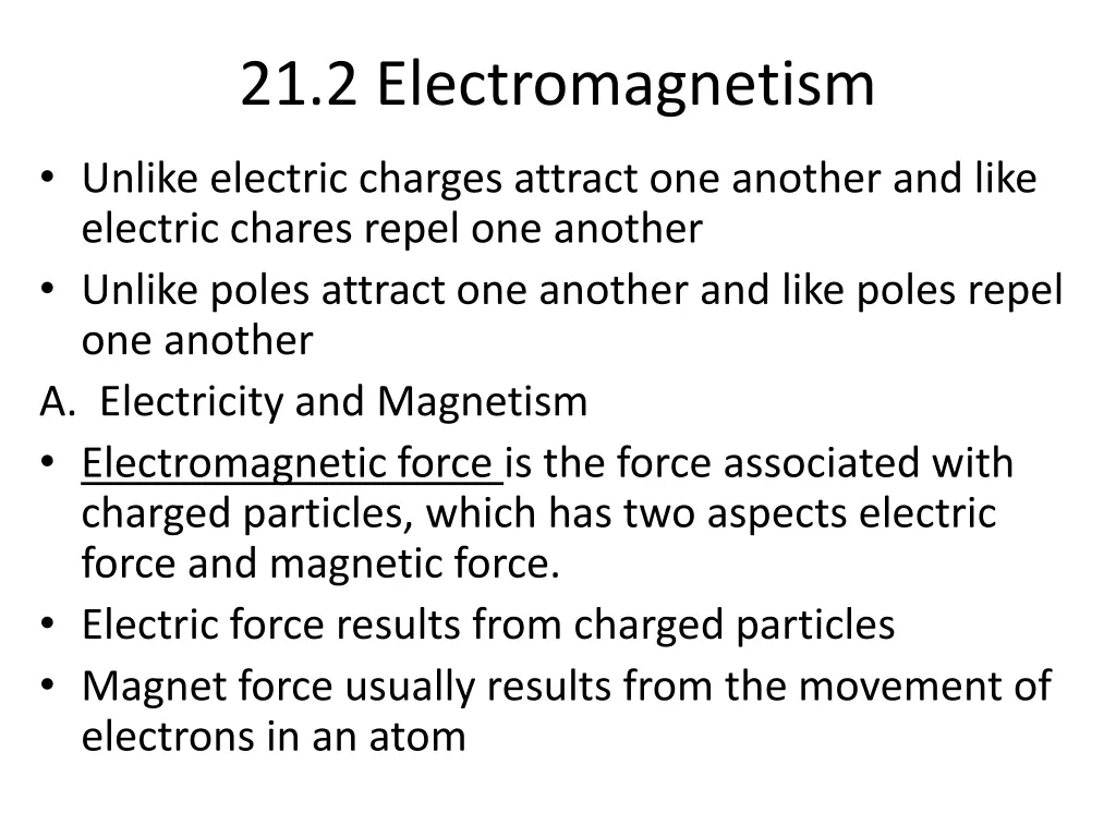 21 2 electromagnetism