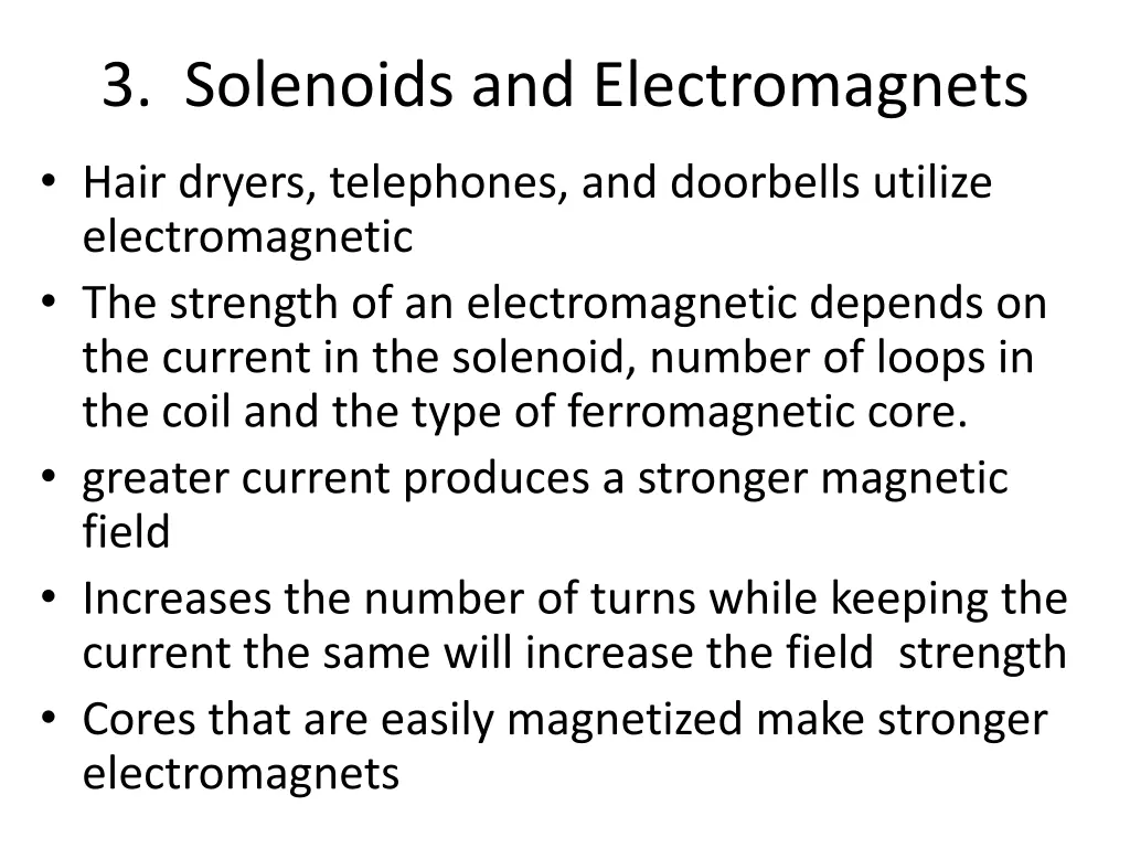 3 solenoids and electromagnets 1