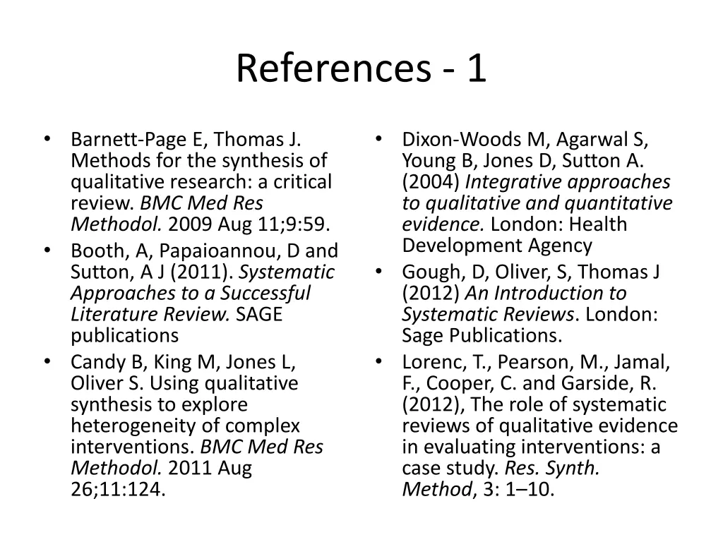 references 1
