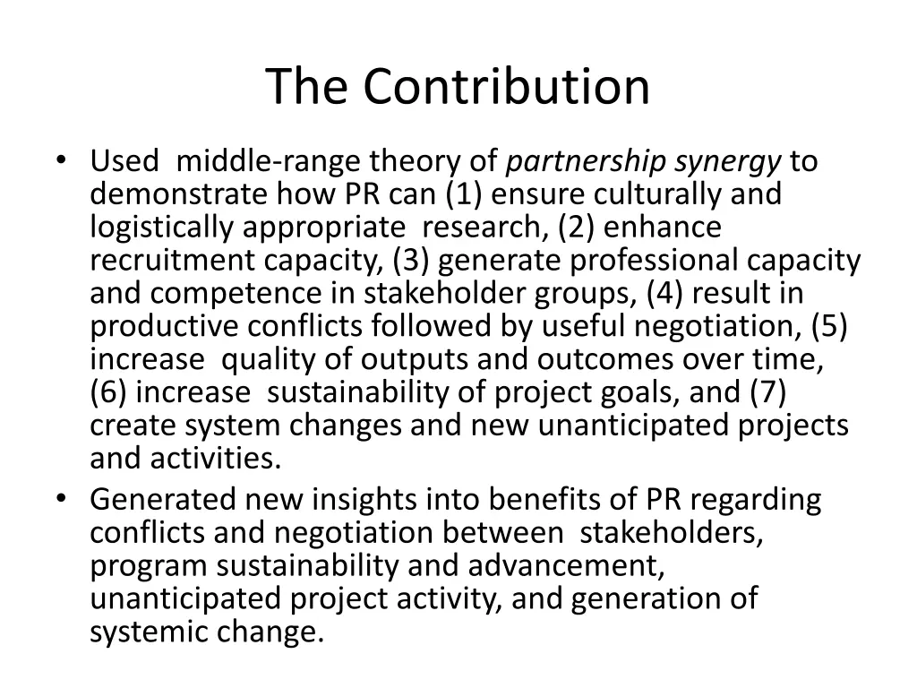 the contribution 2