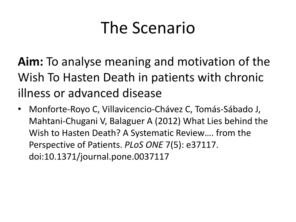the scenario 1