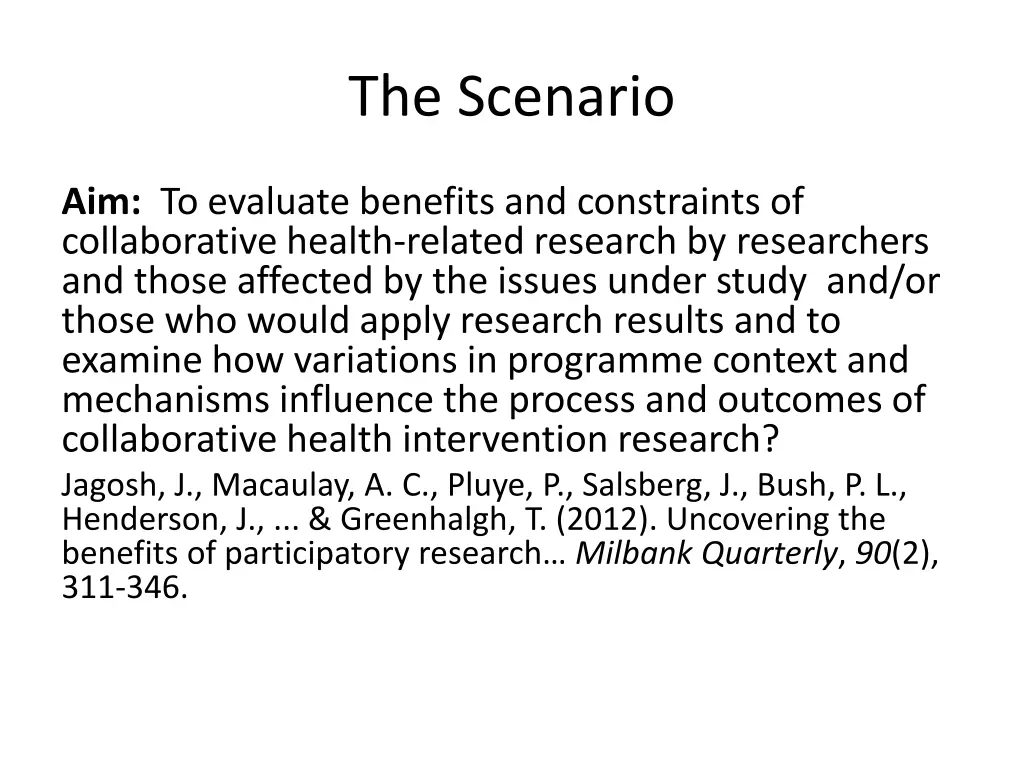 the scenario 2