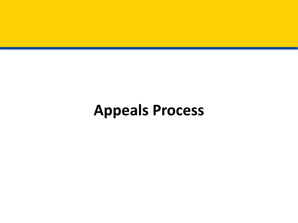 appeals process