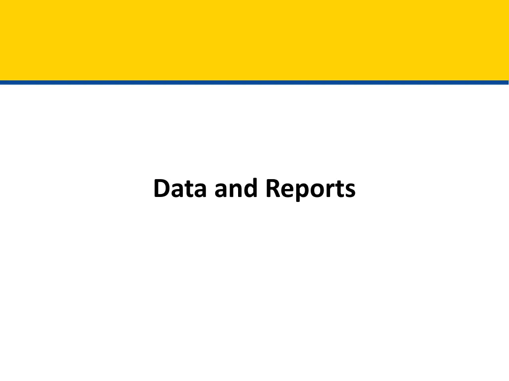 data and reports