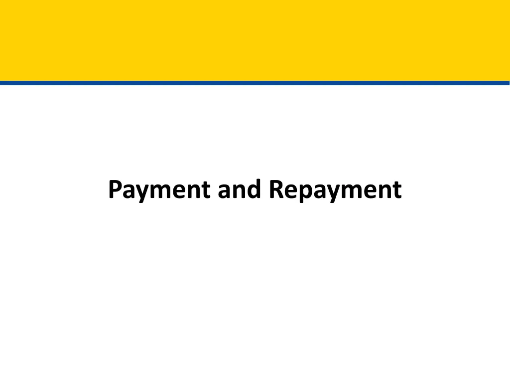 payment and repayment