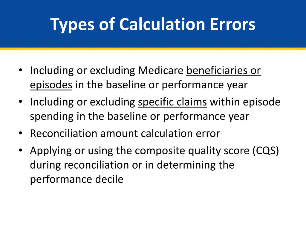 types of calculation errors