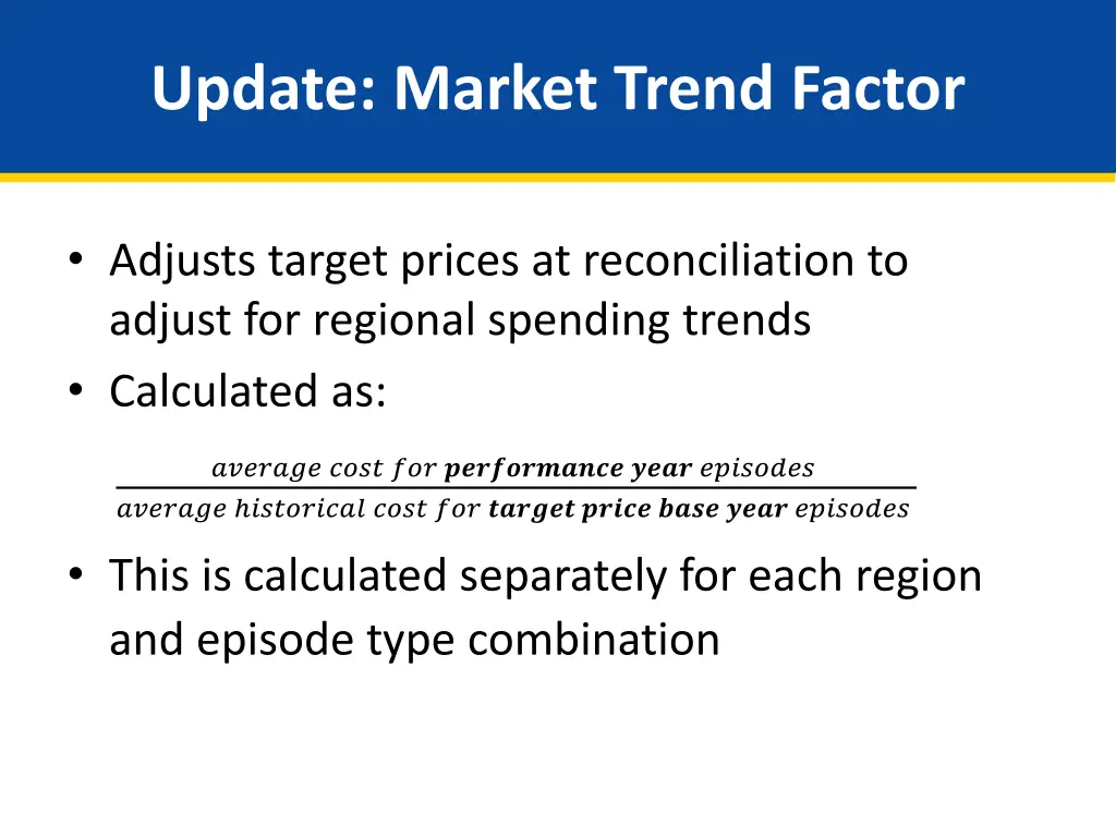 update market trend factor