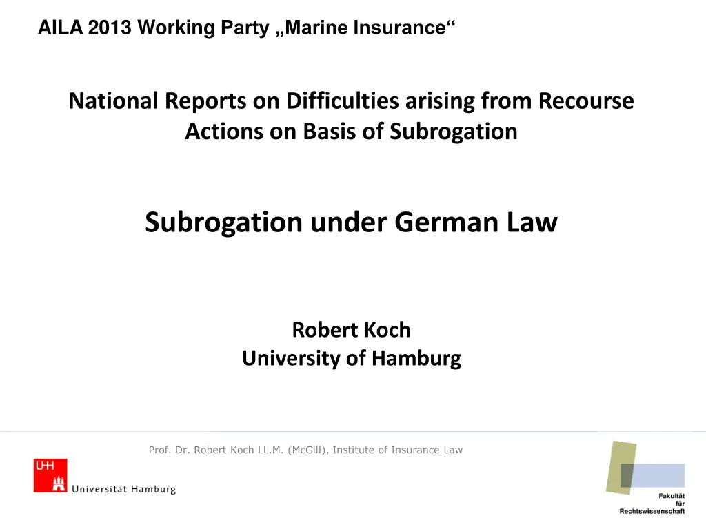 aila 2013 working party marine insurance