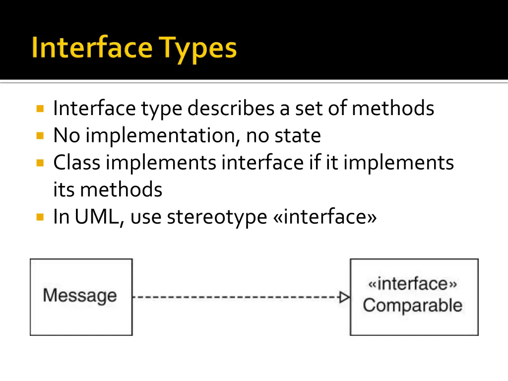 interface type describes a set of methods