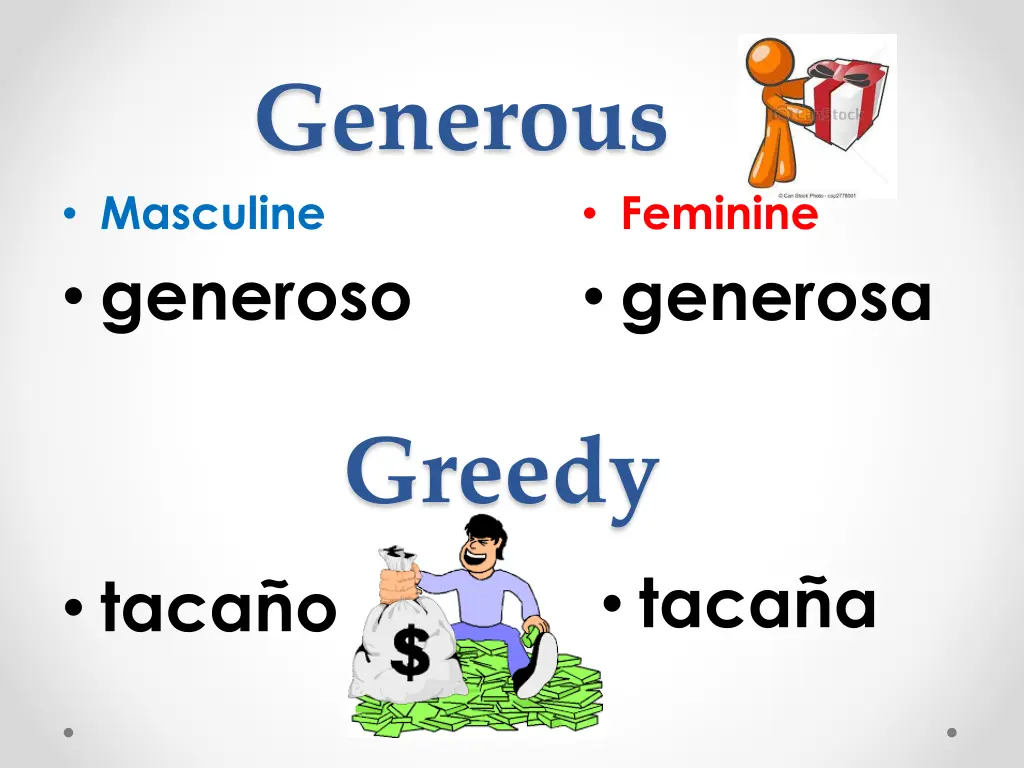 generous masculine generoso