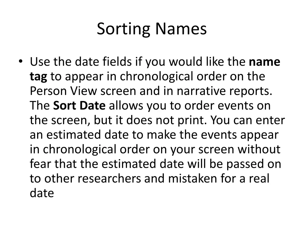 sorting names