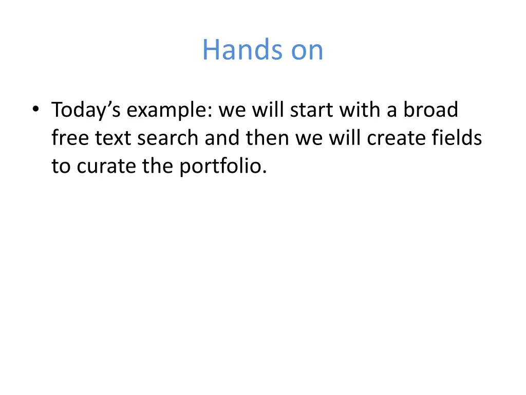 hands on