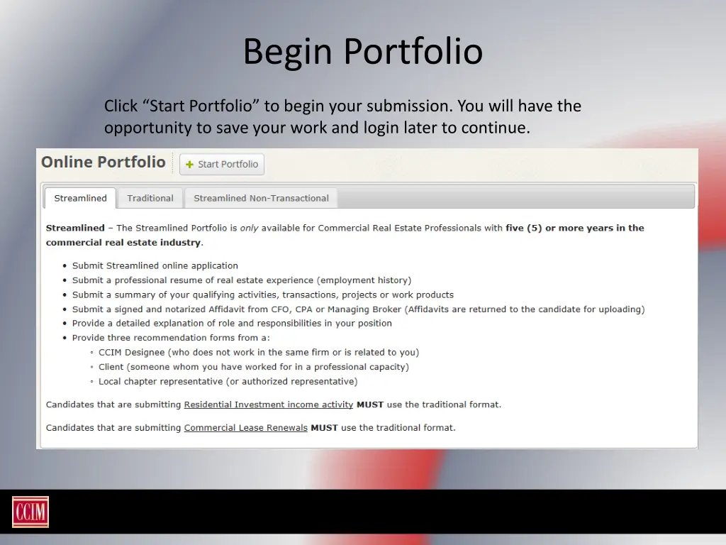 begin portfolio