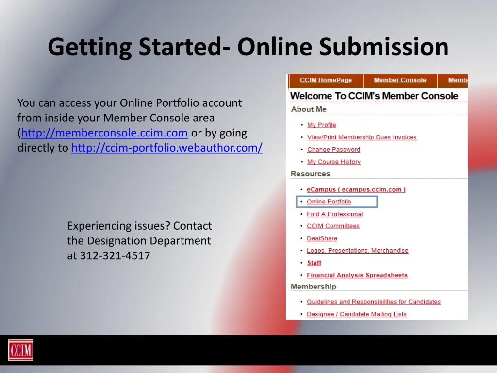 getting started online submission
