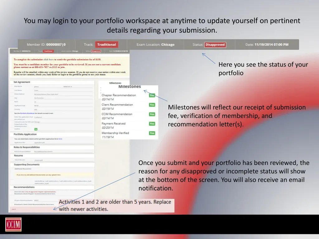 you may login to your portfolio workspace
