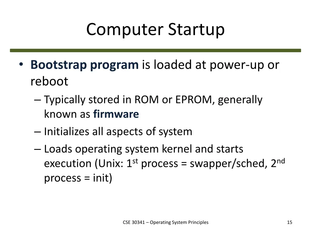 computer startup