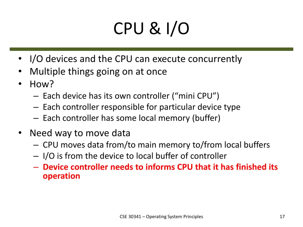 cpu i o